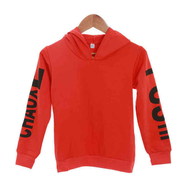 Red Cotton Full Sleeve Printed Sweatshirt For Baby Boy