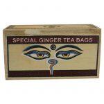 Special Ginger Tea Bags 25pcs Simple Wooden Box