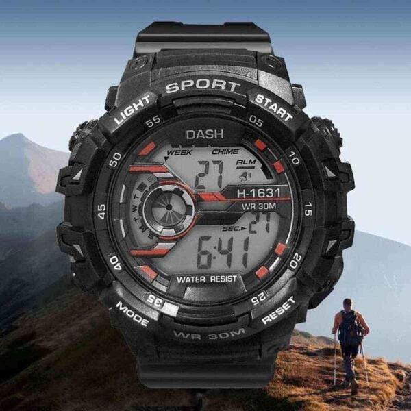 Sport Digital Multifunction Watch For Men - Black (With Box Pack)