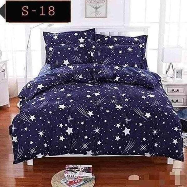 Stars King Sized Bedsheet With 2 Pillow Covers