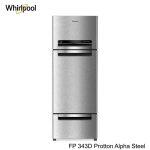 WHIRLPOOL Protton 330 Litres Frost Free Triple Door Refrigerator With 6th Sense Active Fresh Technology (FP 343D Protton Roy Alpha Steel)