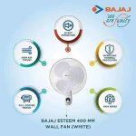 WHITE BAJAJ Esteem Wall Fan 400mm