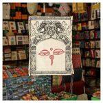 White Buddha Design Lokta Paper Lamp Shade 7*10 Inch