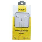 White Foneng T15 Stereo In-Ear Earphone