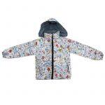 White Printed Jacket For Kids