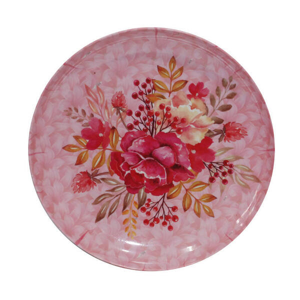 10 Inch Flower Printed Melamine Plate-6 Pcs