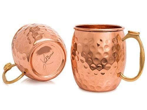 100% Pure Solid Hammered Copper Mug 530 ml Copper Mug With Rest Thumb Handle