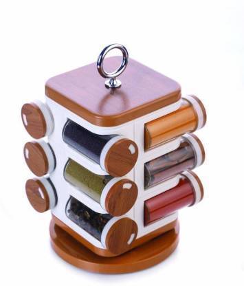12-Jar Revolving Spice Rack Masala Box