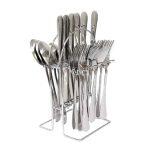 24 Pcs. Stainless Steel Heavy  Cutlery Set With Stand