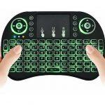 2.4GHz Wireless Air Mouse Mini Keyboard Smart Remote I8 Touchpad with Three Colors Backlit