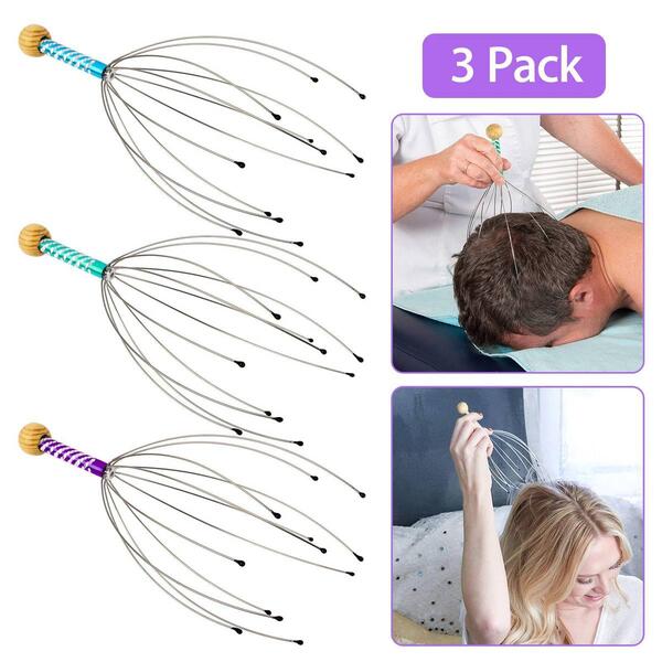 Metal Octopus-Shaped Scalp Head Massager Scratcher