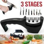 3 Stages Sharpener Kitchen Handheld Portable Blade Quick Sharpening Tool