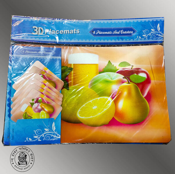 3D Coaster Kitchen Dinning Table Liner Mat 6 Pcs For Plate And CUP 2