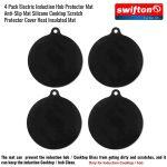4 Pack Electric Induction Hob Protector Mat Anti-Slip Mat Silicone Cooktop Scratch Protector Cover Heat Insulated Mat