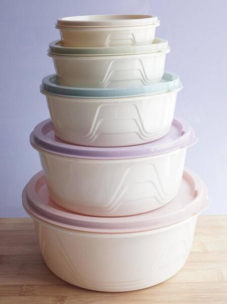 5 Pieces Storage Box (Stb-8012A) Round