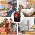 500W Mini Electric Fan Heater Portable Plug-in Wall Ceramic Heater Air Heating Winter Room Warmer Thermostat Remote Control