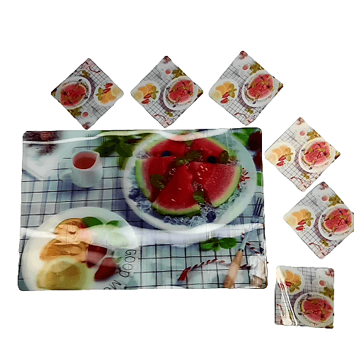 6 Pcs 3D Table Mat With Ultra Quality