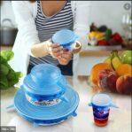 6Pcs Silicone Stretch Lids - Food PreserverPerfect Seal Silicone Super Stretch Lids