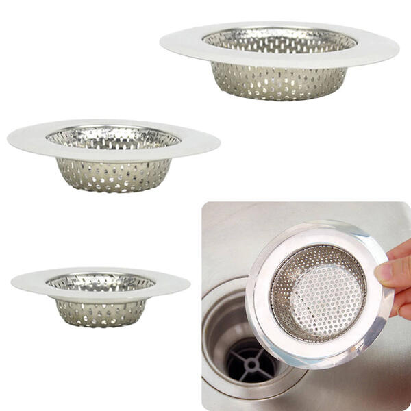 9Cm Kitchen Sink Strainer Drain Hole Filter Trap Metal Sink Strainer Stainless Steel Bath Sink Drain Waste Screen