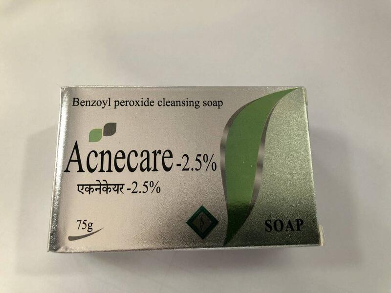 Acnecare-2.5%, Benzoyl Peroxide Cleansing Soap, Anti-Acne Soap, 75Gm