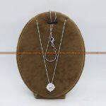 American Diamond Studded Pendant Necklace For Women