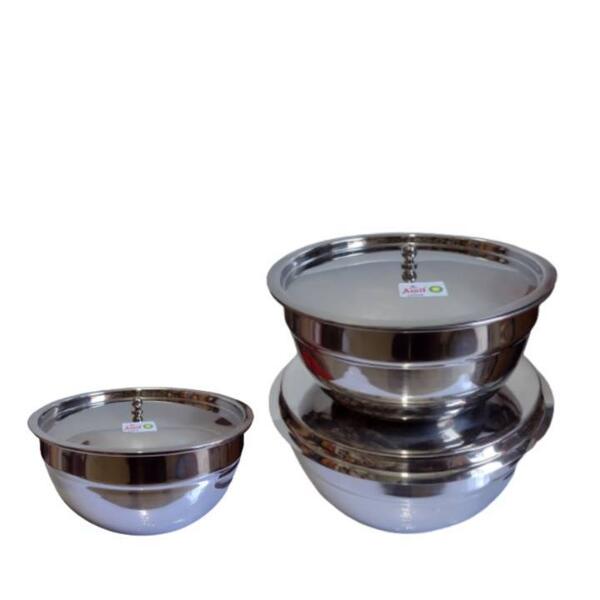 Amit Stainless Steel 3pcs. Serving Bowl Set