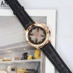 ANX Black Round Dial Fancy Watches For Women