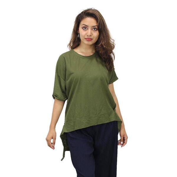 Solid Highlow Top For Women