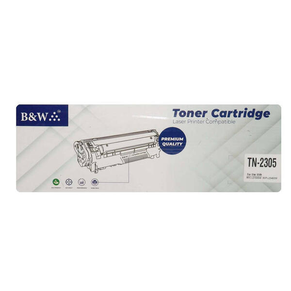 B & W Toner Cartridge Laser Printer Comatible ( Model TN-2305 )