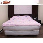 Baby Pink Micro Fiber Sheet Pattern Double Bed Summer Quilt