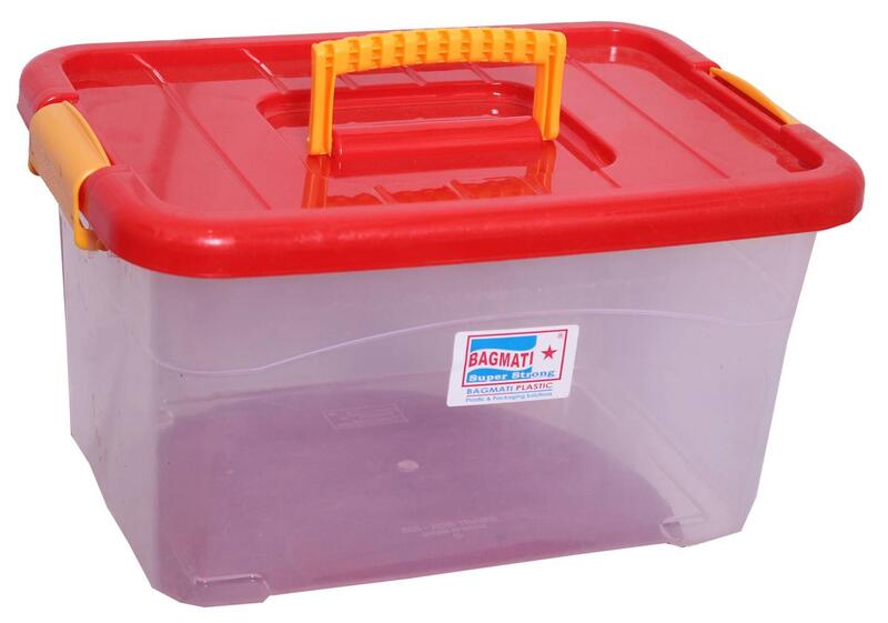 Bagmati Plastic Transparent Rectangular Multipurpose Super Strong Smart Box 888 (10 Litre Capacity)