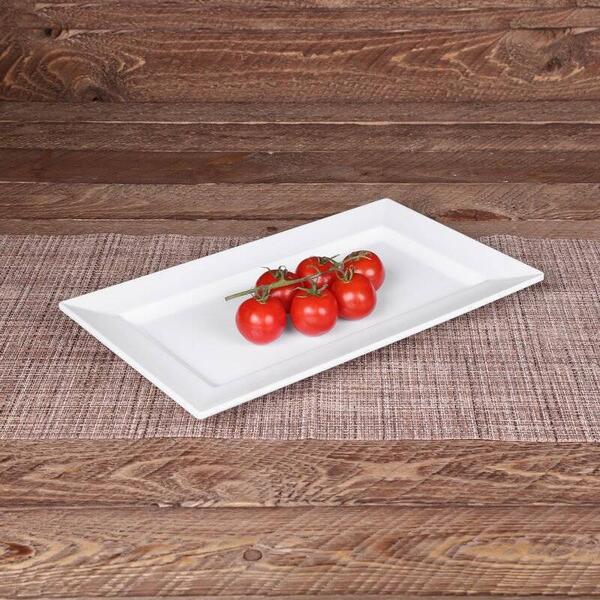 BB Rectangular Plate White Set of 6