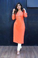 Belle Women Printed Rayon Straight Kurta