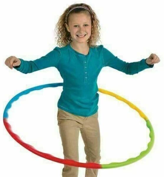 Bhanda Kunda Kids Hula Hoop - Adjustable Collapsible Colourful Indoor Outdoor Fitness Gymnastic