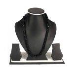 Black Short Glassbead Woven Necklace For Women