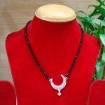 Black/Silver Star Moon Design Necklace