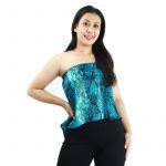 Silk Off Shoulder Printed Tops For Women