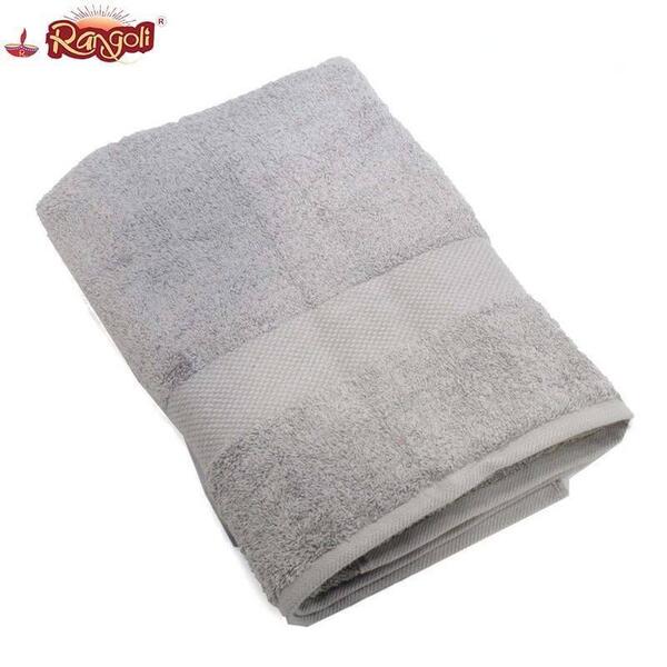 Blueish Grey Plain Large Cotton Bath Towel