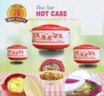 Bluestar Plastic Casserol Hotcase 3Pc Set with Lid- 500+1000+2000 ml ( Assorted Colour )