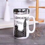 Ceramic Coffee Mug with Mirror Lid