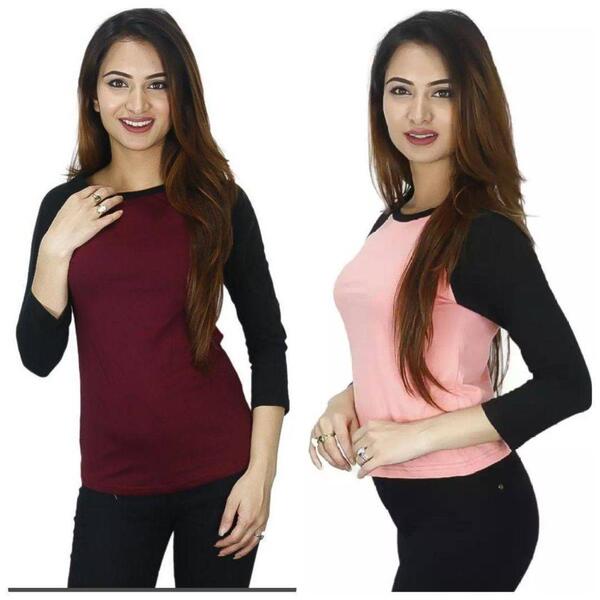 Cotton Baseball T-Shirt For Women