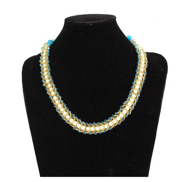 Crisscross Beads Woven Pote Necklace For Women