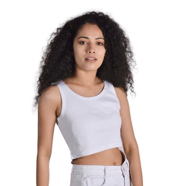 Crop Sando Top White T-Shirt For Women