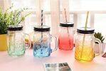 Cute Drinking Mason Jar With Straw