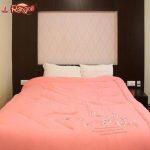 Dark Peach Cotton Fiber Double Bed Quilt