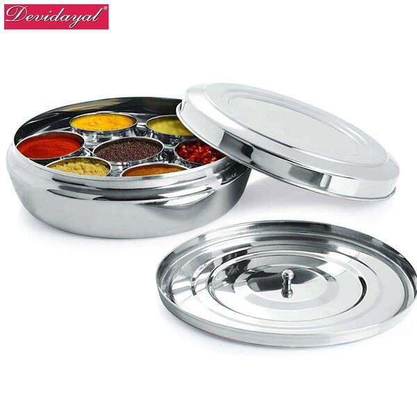 DeviDayal l Belly Stainless Steel Masala Dabba 12