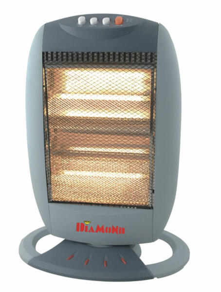 Diamond 3 Rod Heating Halogen Heater 1200 Watt-(Falcon)