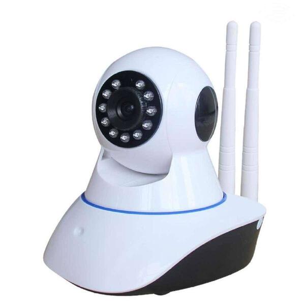 Double Antena Night Vision HD Wi-Fi CCTV Camera-White