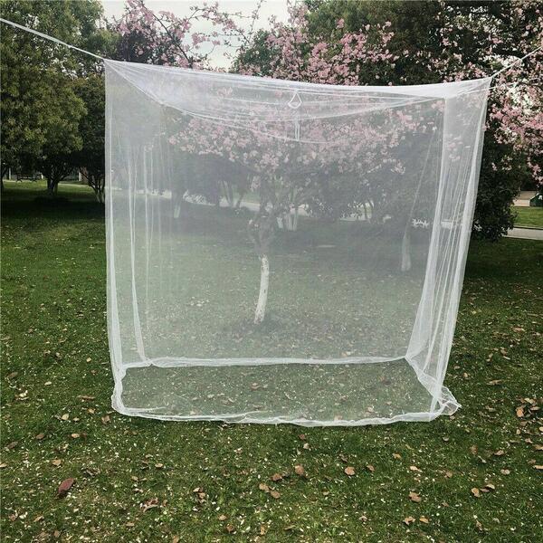 Double Bed Square Mosquito Net Four Corner Tie Mosquito Net