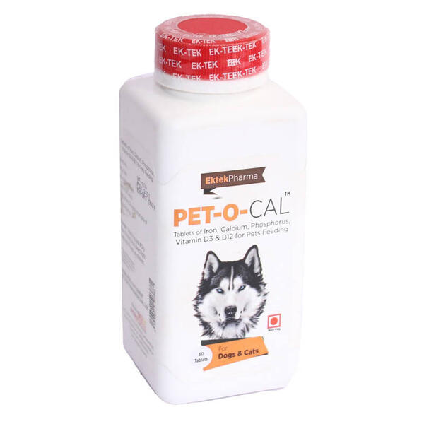 EktekPharma Pet-O-Cal For Dogs & Cats-60 Tabs